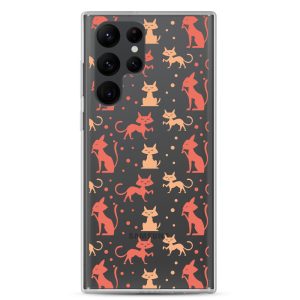 clear-case-for-samsung-samsung-galaxy-s22-ultra-case-on-phone-6a1e7b90051c4.jpg Cat Silhouettes Seamless Samsung Clear Case