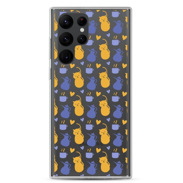 clear-case-for-samsung-samsung-galaxy-s22-ultra-case-on-phone-6a1e7c2044fd2.jpg Tea and Cat Samsung Clear Case