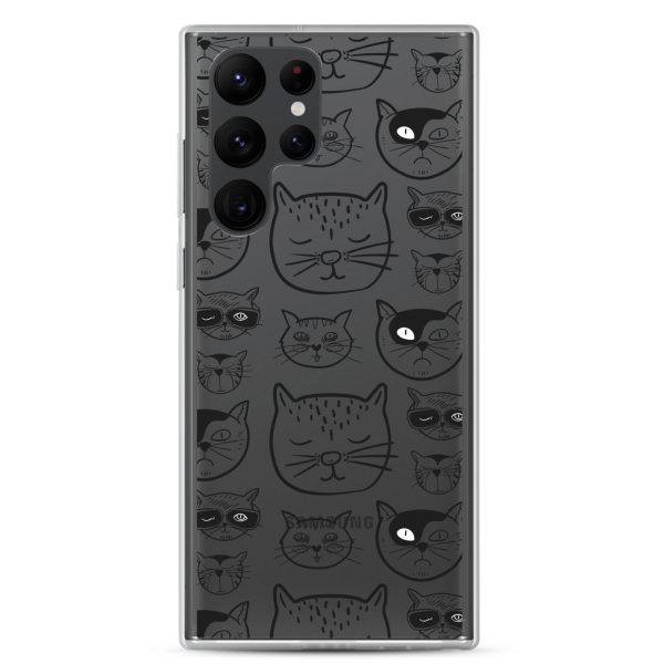 Cartoonish Cat Samsung Clear Case