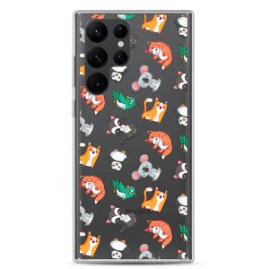Cute Cartoon Animals Samsung Clear Case