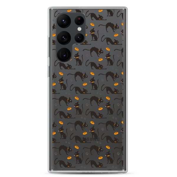clear-case-for-samsung-samsung-galaxy-s22-ultra-case-on-phone-6a38ff116e35f.jpg Halloween Seamless Cat Samsung Clear Case