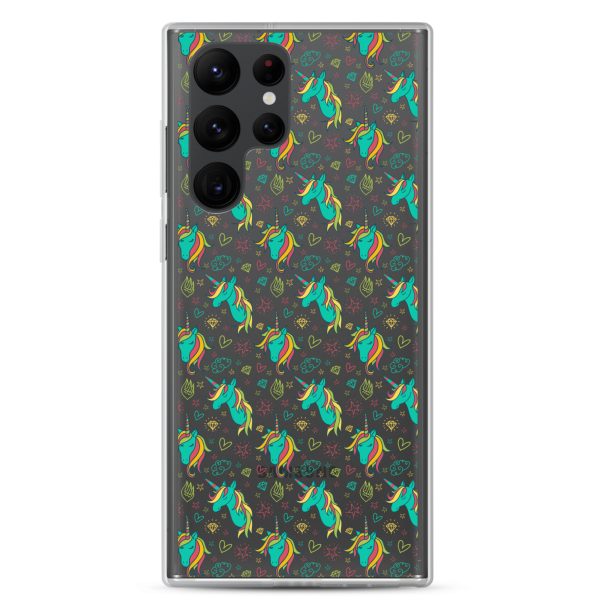 Colorful Unicorn Drawings Samsung Clear Case