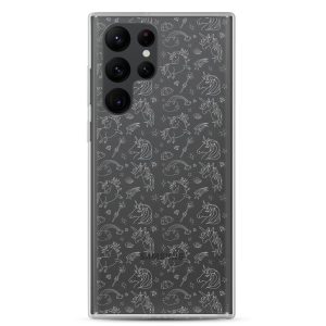 Unicorn Outline Drawing Samsung Clear Case
