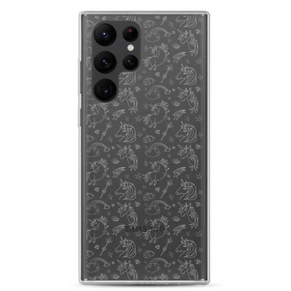Unicorn Outline Drawing Samsung Clear Case