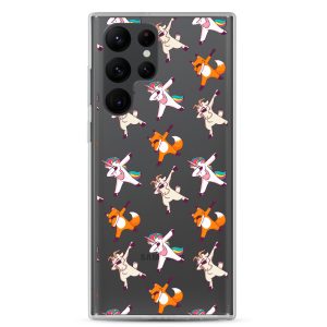 Dabbing Animals Samsung Clear Case