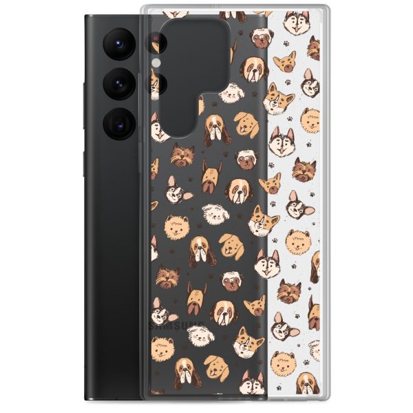 Cute Dog Breeds Samsung Clear Case