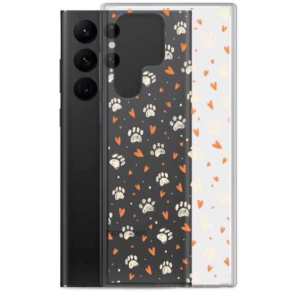 clear-case-for-samsung-samsung-galaxy-s22-ultra-case-with-phone-6a1e7832a7a3a.jpg Paws Prints Hearts Samsung Clear Case