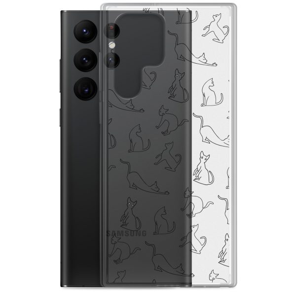 Cat Outline Samsung Clear Case