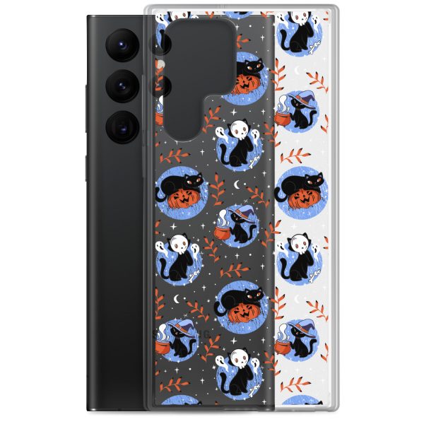 clear-case-for-samsung-samsung-galaxy-s22-ultra-case-with-phone-6a1e7be102c98.jpg Halloween Cats Samsung Clear Case