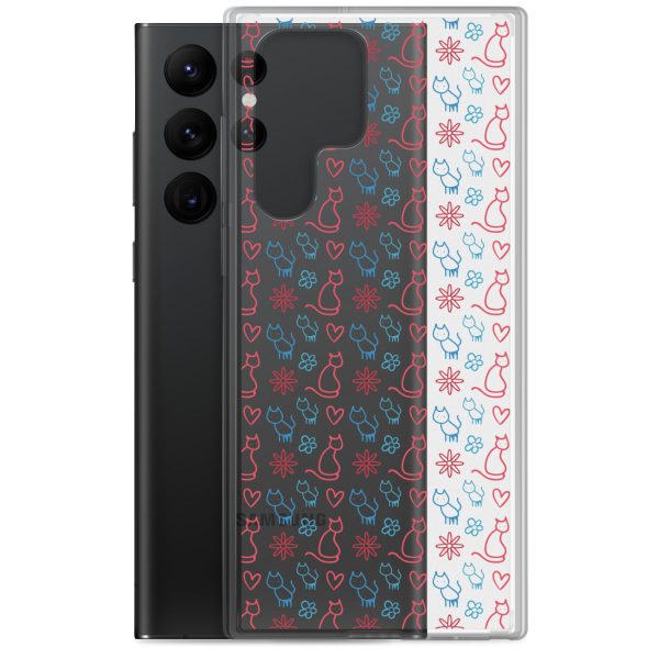 clear-case-for-samsung-samsung-galaxy-s22-ultra-case-with-phone-6a1e7c006849e.jpg Cats and Flowers Doodle Samsung Clear Case