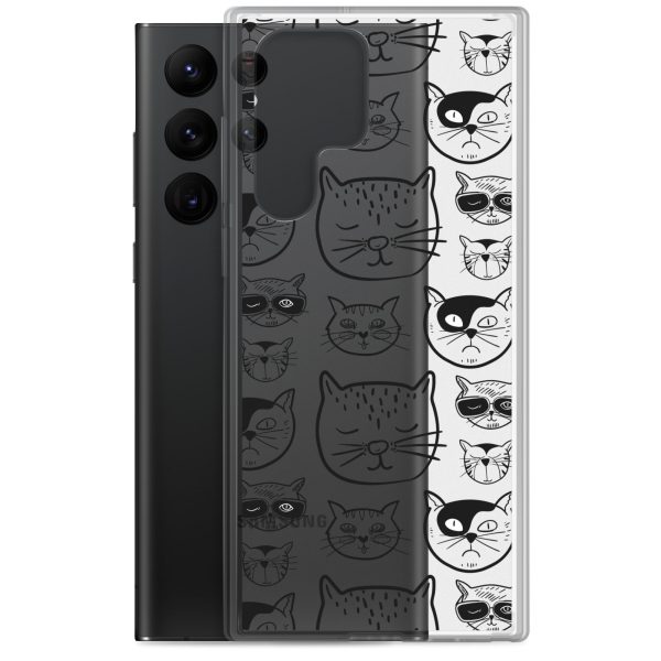 Cartoonish Cat Samsung Clear Case