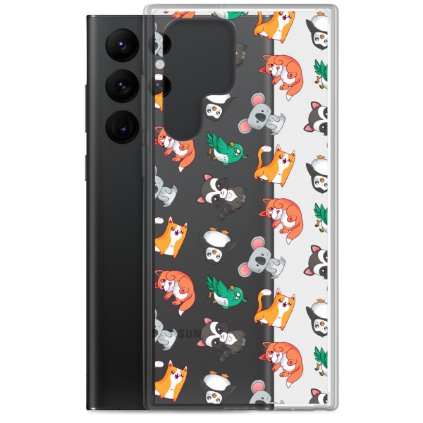 Cute Cartoon Animals Samsung Clear Case