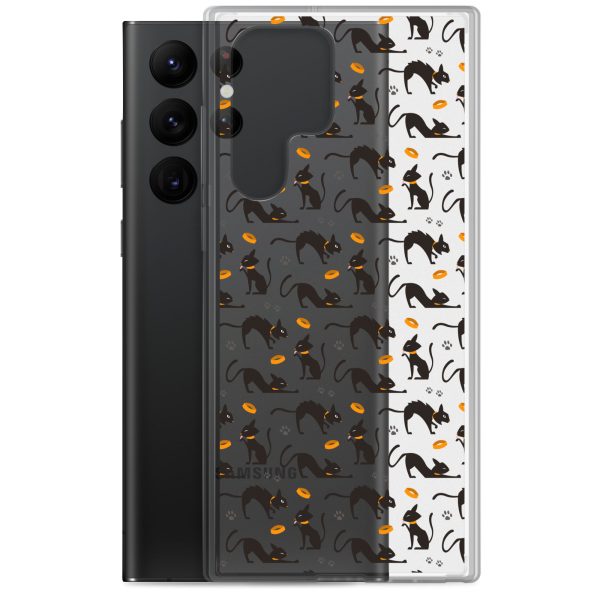 clear-case-for-samsung-samsung-galaxy-s22-ultra-case-with-phone-6a38ff116f14a.jpg Halloween Seamless Cat Samsung Clear Case