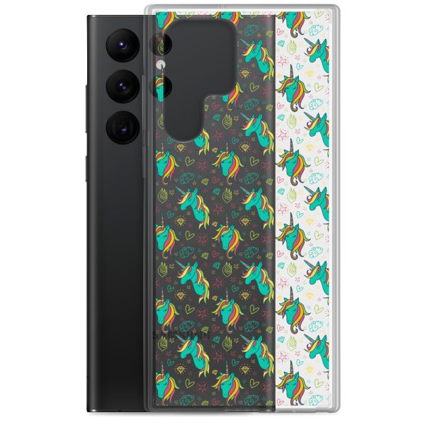 Colorful Unicorn Drawings Samsung Clear Case