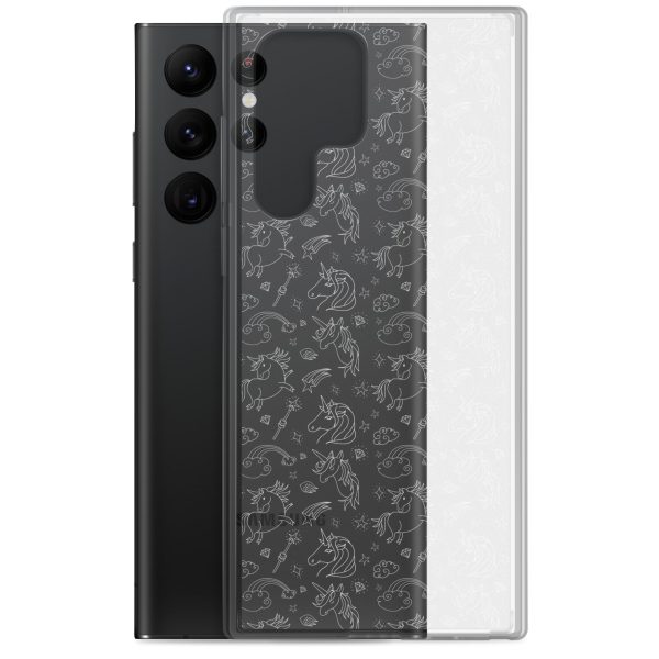 Unicorn Outline Drawing Samsung Clear Case