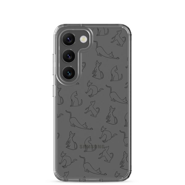 Cat Outline Samsung Clear Case
