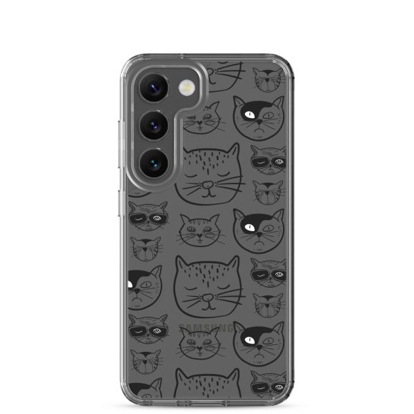 Cartoonish Cat Samsung Clear Case