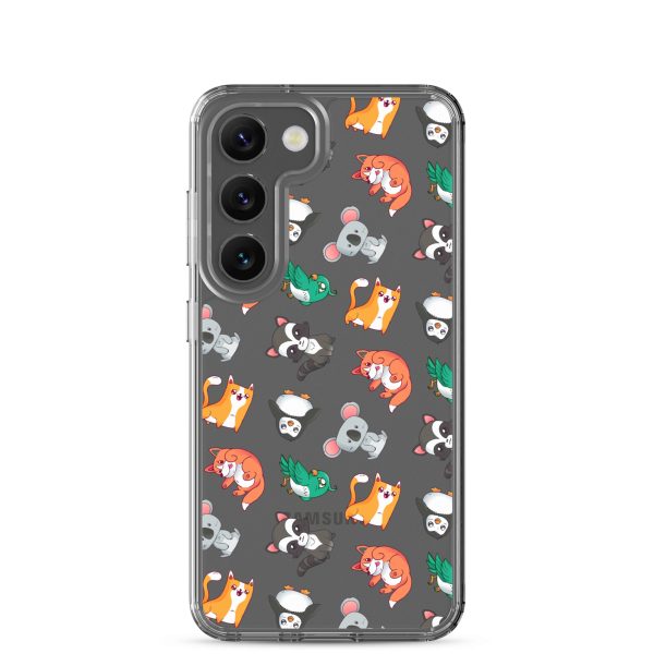 Cute Cartoon Animals Samsung Clear Case