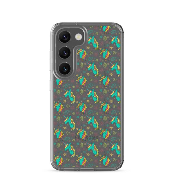 Colorful Unicorn Drawings Samsung Clear Case