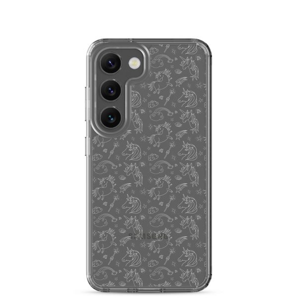 Unicorn Outline Drawing Samsung Clear Case
