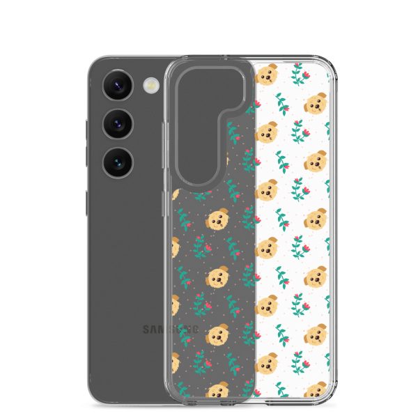 clear-case-for-samsung-samsung-galaxy-s23-case-with-phone-6a1e78da0dc4a.jpg Dogs and Flowers Samsung Clear Case