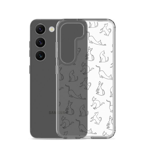 Cat Outline Samsung Clear Case