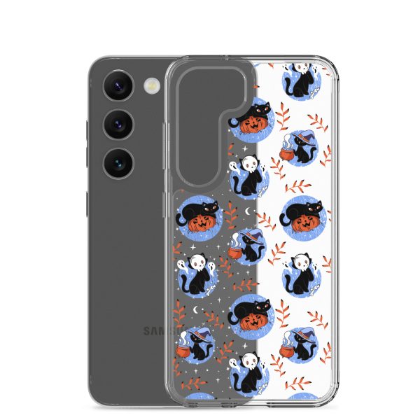clear-case-for-samsung-samsung-galaxy-s23-case-with-phone-6a1e7be1035ec.jpg Halloween Cats Samsung Clear Case