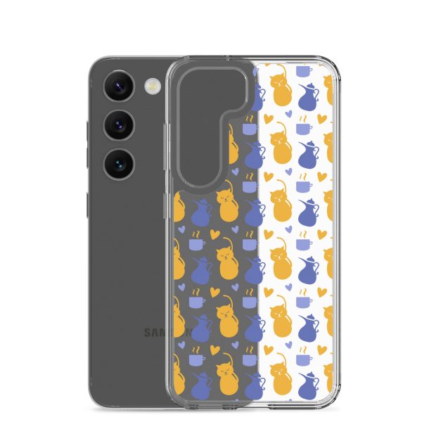 clear-case-for-samsung-samsung-galaxy-s23-case-with-phone-6a1e7c2046ee3.jpg Tea and Cat Samsung Clear Case