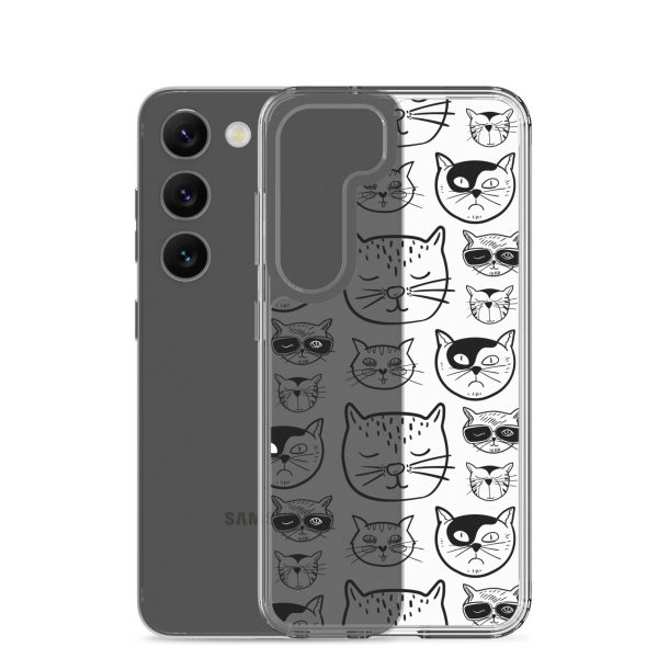 Cartoonish Cat Samsung Clear Case