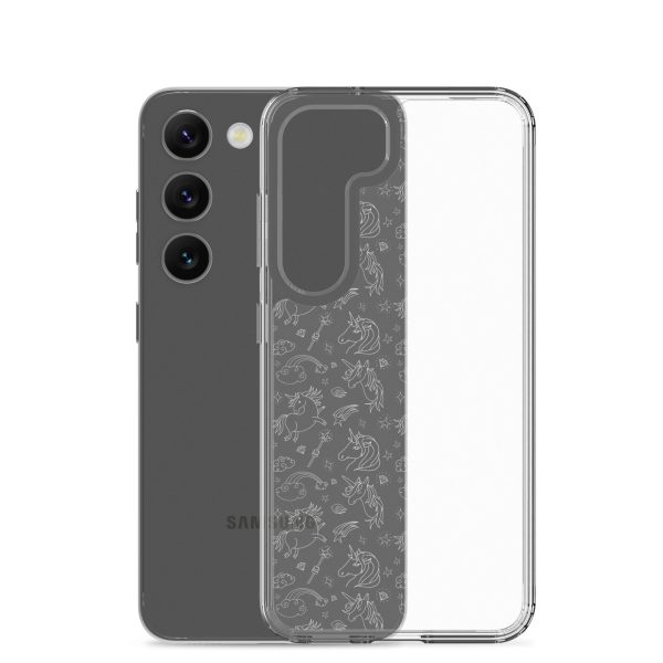 Unicorn Outline Drawing Samsung Clear Case