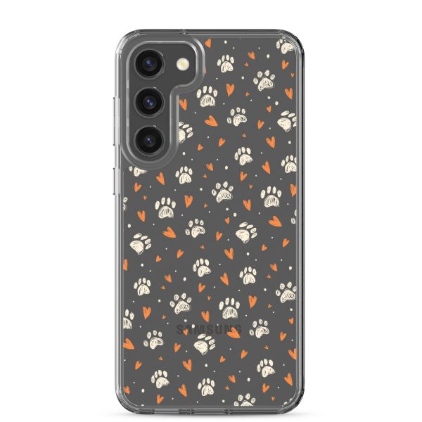 clear-case-for-samsung-samsung-galaxy-s23-plus-case-on-phone-6a1e7832a7dac.jpg Paws Prints Hearts Samsung Clear Case