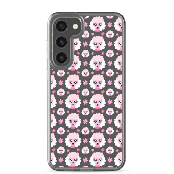 clear-case-for-samsung-samsung-galaxy-s23-plus-case-on-phone-6a1e7850c0fd5.jpg Pink Poodle Samsung Clear Case