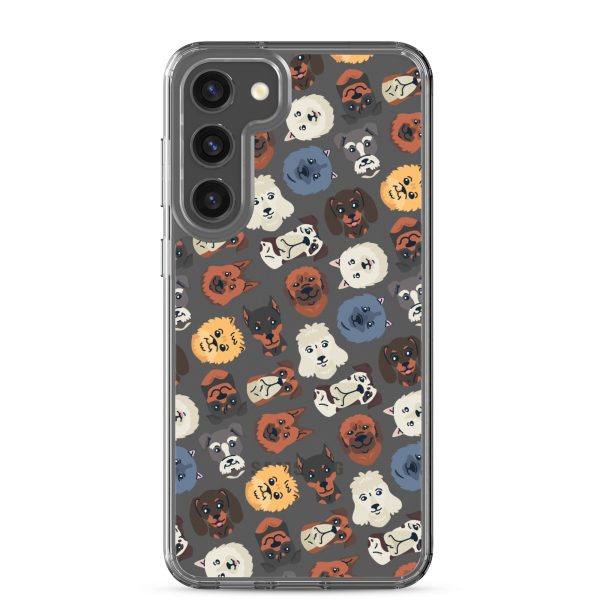 clear-case-for-samsung-samsung-galaxy-s23-plus-case-on-phone-6a1e78b013ec4.jpg Dogs Heads Seamless Samsung Clear Case