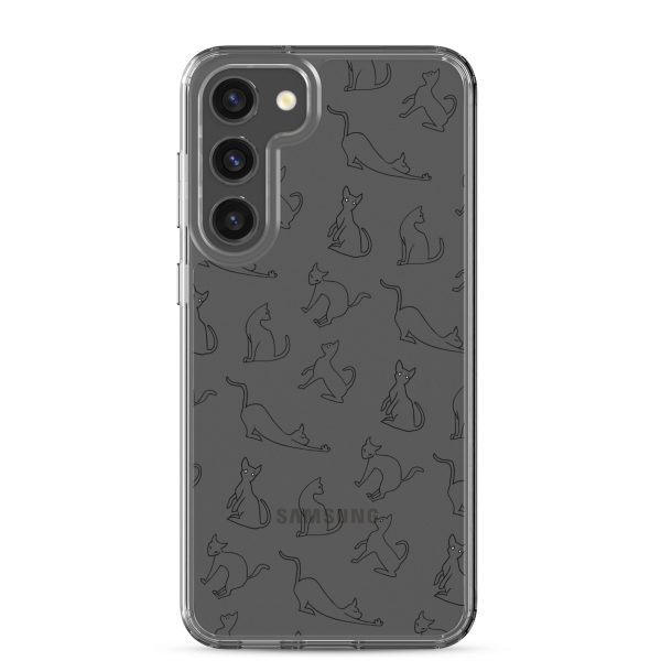 Cat Outline Samsung Clear Case