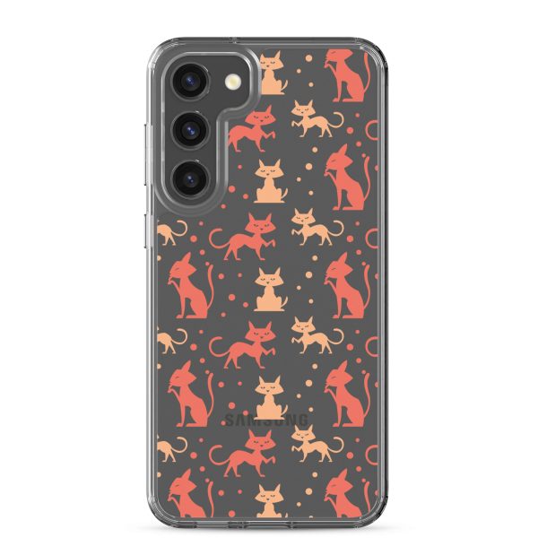 clear-case-for-samsung-samsung-galaxy-s23-plus-case-on-phone-6a1e7b9006593.jpg Cat Silhouettes Seamless Samsung Clear Case