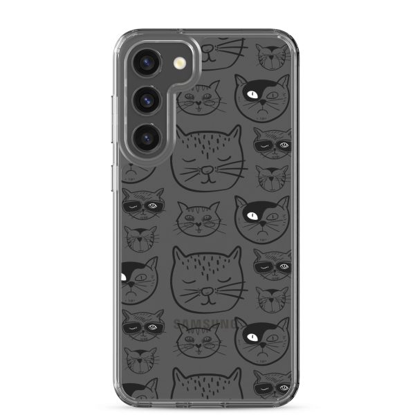Cartoonish Cat Samsung Clear Case