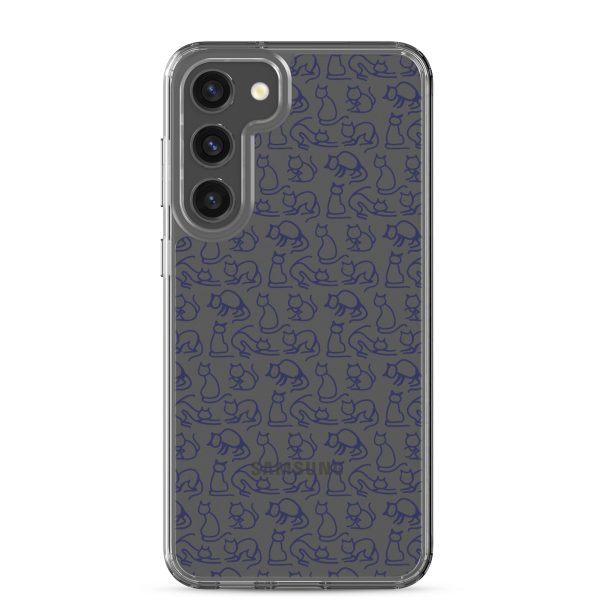 clear-case-for-samsung-samsung-galaxy-s23-plus-case-on-phone-6a38fcb0858a0.jpg Simple Cat Outlines Samsung Clear Case