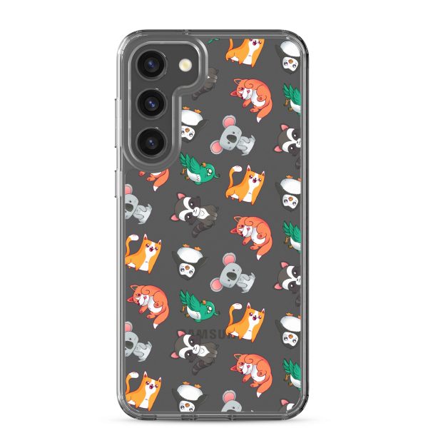 Cute Cartoon Animals Samsung Clear Case