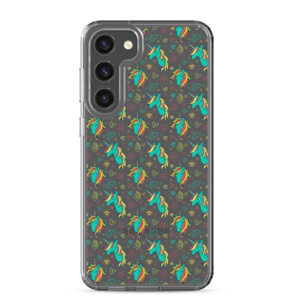 Colorful Unicorn Drawings Samsung Clear Case