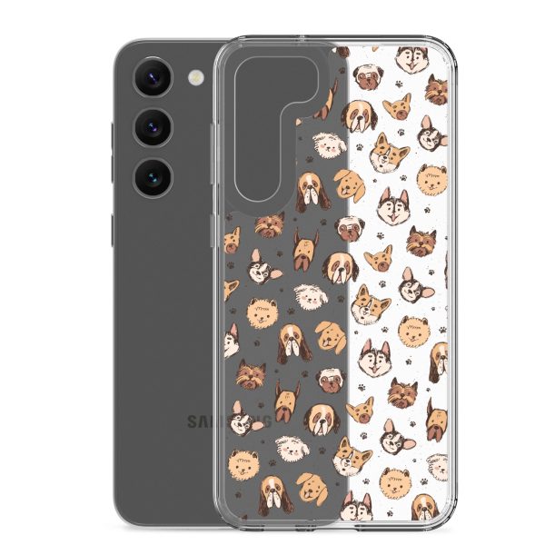 Cute Dog Breeds Samsung Clear Case