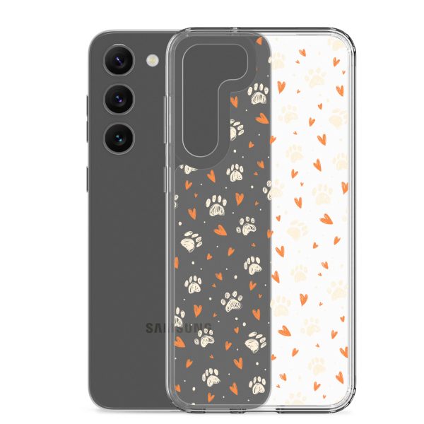 clear-case-for-samsung-samsung-galaxy-s23-plus-case-with-phone-6a1e7832a7df5.jpg Paws Prints Hearts Samsung Clear Case