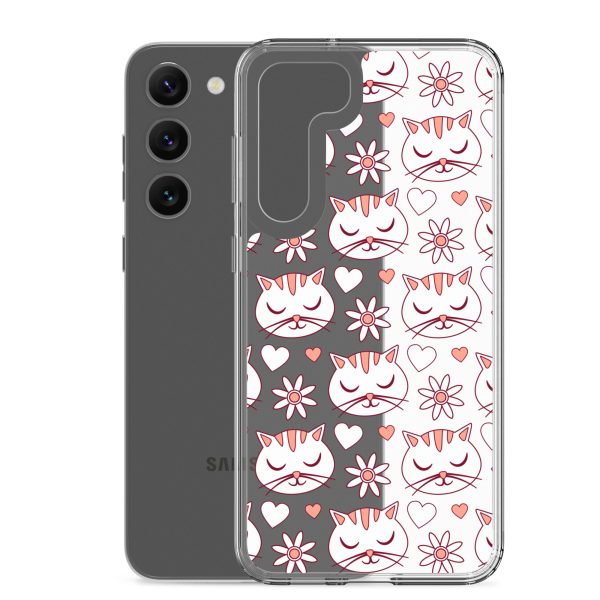 clear-case-for-samsung-samsung-galaxy-s23-plus-case-with-phone-6a1e79e649adb.jpg Cat Flowers and Hearts Samsung Clear Case