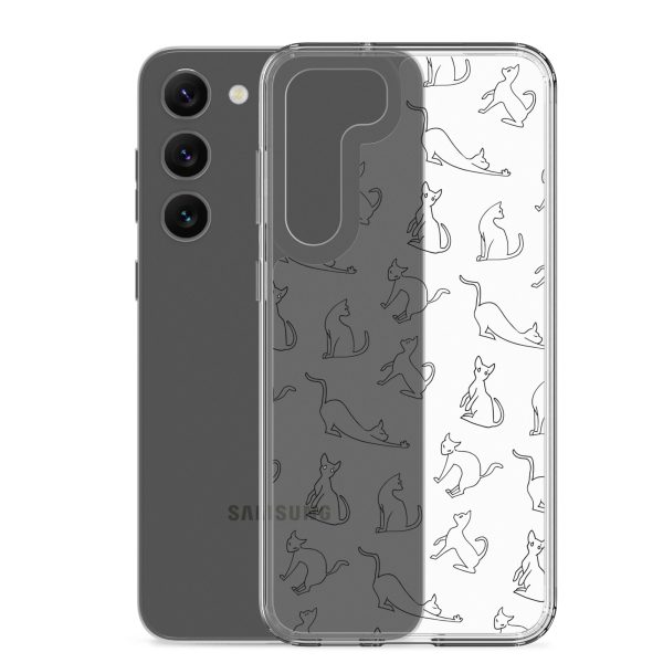 Cat Outline Samsung Clear Case