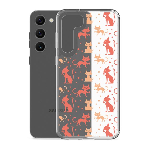 clear-case-for-samsung-samsung-galaxy-s23-plus-case-with-phone-6a1e7b90065dd.jpg Cat Silhouettes Seamless Samsung Clear Case