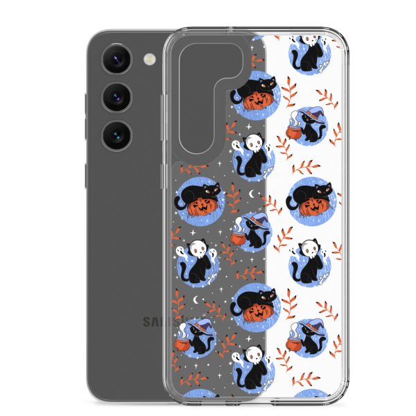 clear-case-for-samsung-samsung-galaxy-s23-plus-case-with-phone-6a1e7be10334e.jpg Halloween Cats Samsung Clear Case