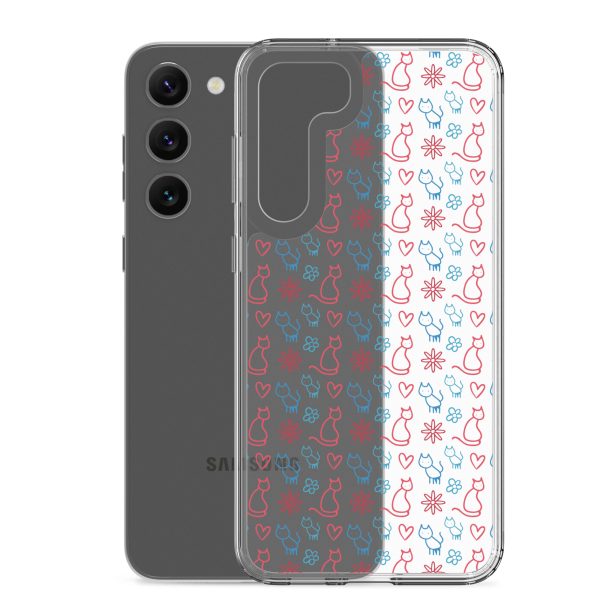 clear-case-for-samsung-samsung-galaxy-s23-plus-case-with-phone-6a1e7c0068853.jpg Cats and Flowers Doodle Samsung Clear Case