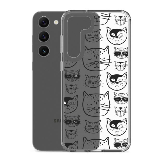 Cartoonish Cat Samsung Clear Case