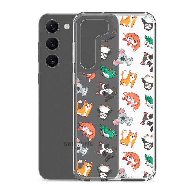 Cute Cartoon Animals Samsung Clear Case