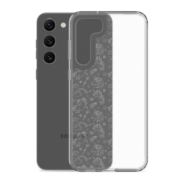 Unicorn Outline Drawing Samsung Clear Case