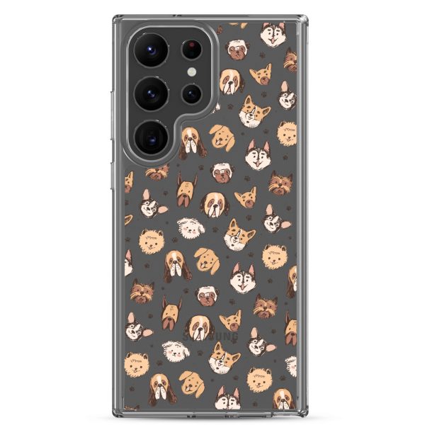 Cute Dog Breeds Samsung Clear Case